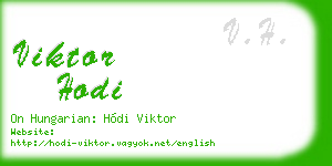 viktor hodi business card