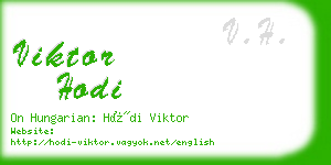 viktor hodi business card